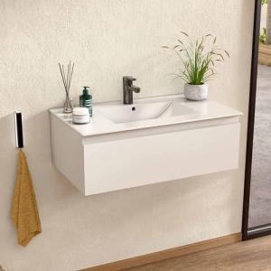 BELLOBATH - Mueble Baño Suspendido con Lavabo de Cerámica,…