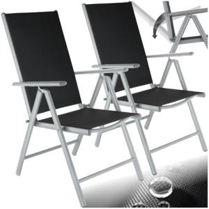 TecTake® Conjunto de 2 Sillas Jardín Exterior de Aluminio,…