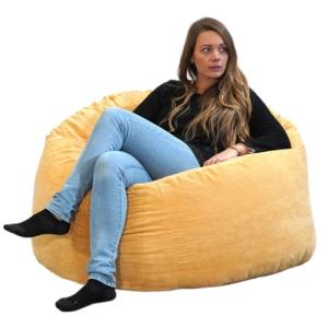 bananair - Puff Salón de Terciopelo Acanalado - Suave y Con…