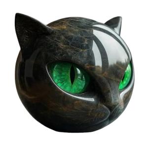 Luxury Luxury Black Cat Stone Escultura de Gato Escultura T…