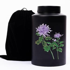PinkMemory Urna funeraria conmemorativa negra para cenizas…