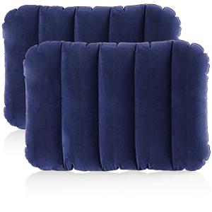 com-four® 2X Almohada Inflable - Cómoda Almohada de Viaje p…
