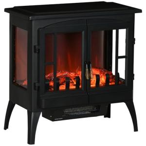 HOMCOM Chimenea Eléctrica 1000 W/2000 W Chimenea Decorativa…