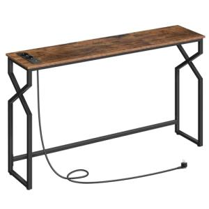 MAHANCRIS Mesa consola de 114 cm con regleta y conectores U…