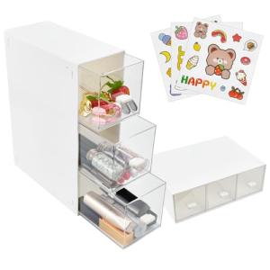 LANSKYLAN Organizador de Cocina con 3 Cajones, Mini Cajoner…