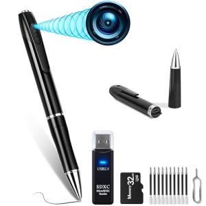 Mini Camara Espia Oculta Camuflada Bolígrafo, Camara de Vig…