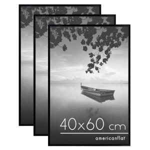 Americanflat Marco de Fotos de 40x60 cm en Negro - 3 Unidad…