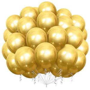 Globos Dorados,100 Piezas Dorados de Látex Globos Globos He…