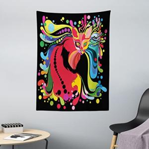 ABAKUHAUS Psicodélico Tapiz de Pared y Cubrecama Suave, Gat…