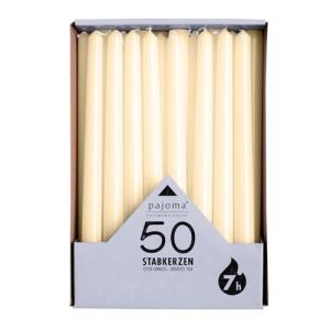 pajoma® Velas de varilla marfil – 50 unidades | Altura 25 c…