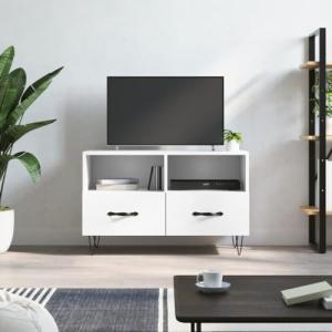 TJROO Mueble para TV con cajones, blanco, 80 x 36 x 50 cm,…