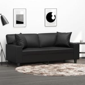 Genérico Sofá de 2 plazas con almohadas decorativas, 140 cm…