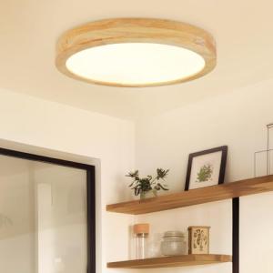 Kambo LED Lampara de Techo Madera 3000K, Blanco Cálido Lamp…