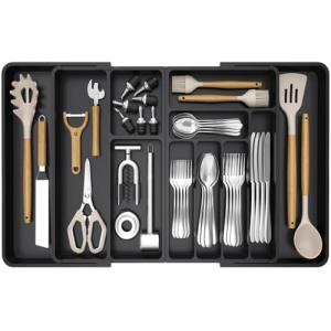 Lifewit Grande Organizador Cubiertos para Cajon, Plástico B…