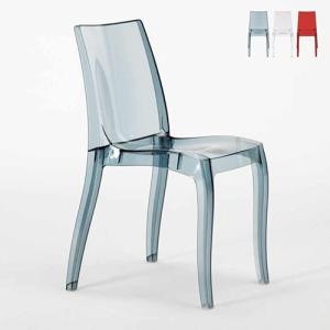 Produce Shop Sillas de cocina y bar transparentes policarbo…