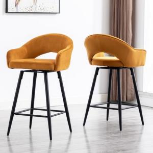 chairus Juego 2 de Taburetes Altos de Cocina Giratorio 360°…