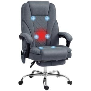 Vinsetto Sillón de Oficina con Masaje y calefacción Sillón…