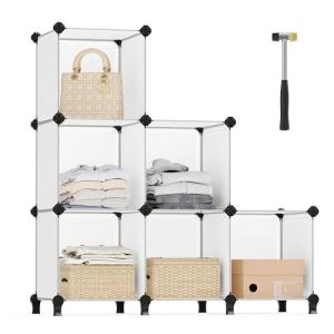 SONGMICS Estantería Modular de 6 Compartimentos, Organizado…
