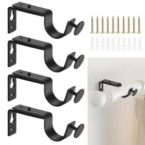 ALLisWE 4 Unidades Soporte para Barra de Cortina Ajustable…