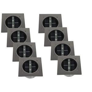 Juego de 8 focos led solares empotrables para suelo (forma…