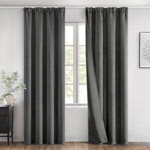 MIULEE Cortinas Opacas con Cinta Fruncida 2 Piezas 140x245…