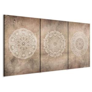murando - Set De 3 Cuadros Collage Mandala beige 120x60 cm…