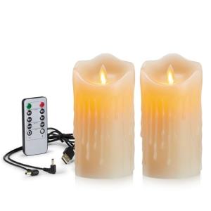 FiiMoo Velas LED Recargables, con Cable de Carga USB, Pack…