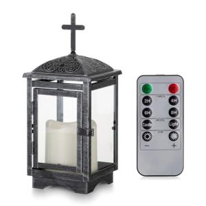 Staymoment Farol para tumba resistente a la intemperie con…