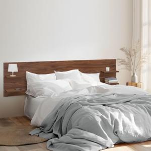 DHOME Cabecero con Estantes de Madera reciclada DM Colgante…