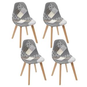 HOME DECO FACTORY, HD73171, Juego de 4 sillas Patchwork, es…