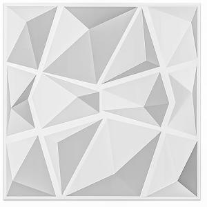 Art3d 12 piezas Paneles de pared 3D diamante 50 x 50 cm, PV…