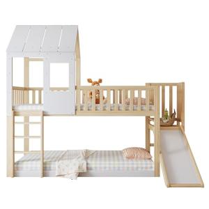 Azkoeesy Litera 90x200 cm Cama para niños en Forma de casa,…