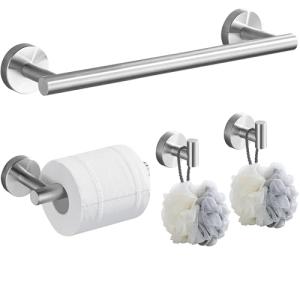 Hoomtaook Accesorios Baño 4 Piezas, Toalleros de Baño de Pa…