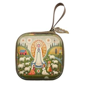 YiQinzcxg Doble cara oración rosario contenedor cuadrado bo…