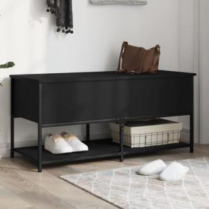 Genérico Banco de almacenamiento negro 100 x 42,5 x 47 cm,…