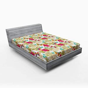 ABAKUHAUS Hawaiano Sábana Elastizada, Tropicales Hojas de L…