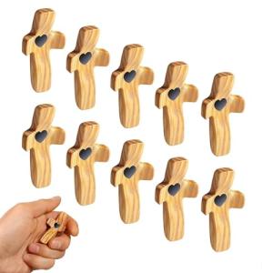 Yunjuhop Cruz de madera Fidget, Cruza mi corazón desde la T…