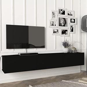 [en.casa] Mueble TV Suspendido Mesa TV Flotante con 3 Compa…