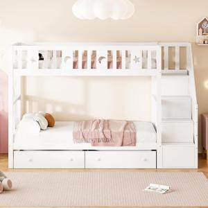 Moimhear Cuna, 90 x 200 cm, litera de madera maciza, con es…