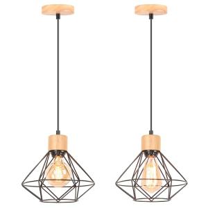 TOKIUS 2 Piezas Lámpara Colgante Vintage 22CM Retro Lámpara…