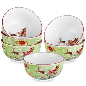 VEWEET Serie XMAS Set de 6 Cuencos de Porcelana de 720 ml,…