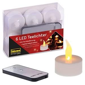 Idena 38204 - Velas de té eléctricas LED, 6 unidades, con l…