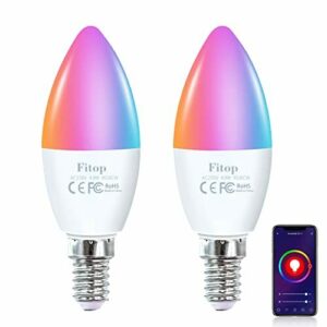 FITOP Bombillas Inteligentes Alexa, Lámparas LED E14 Wlan,…