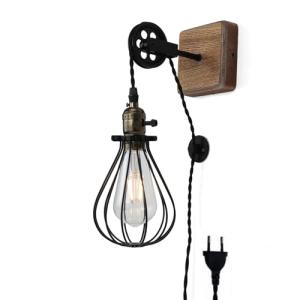 Alpinaluz Aplique de Pared Vintage FRUSTA – Lámpara Retro c…