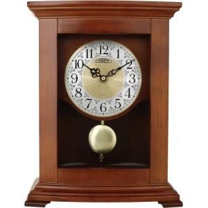 PRIM Reloj de Mesa, marrón, Reloj de Madera de péndulo, Mot…