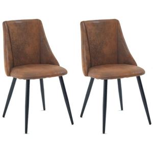 MEUBLE COSY Juego de 2 Sillas de Comedor Vintage Sillón Tap…