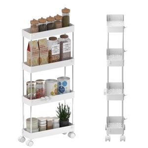 GOOPOOL Carrito Auxiliar con Ruedas Cocina, Carro de Almace…