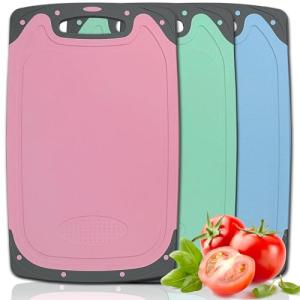 Tabla Cortar Cocina 3 Pcs, Antideslizante Tabla de Cortar C…