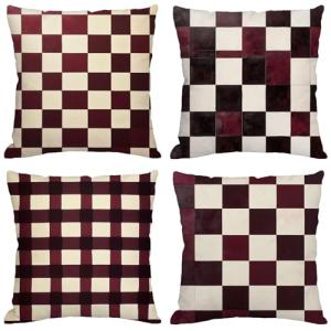 Fundas Cojines 70x70 cm Juego de 4 Beige Cojines Exterior I…