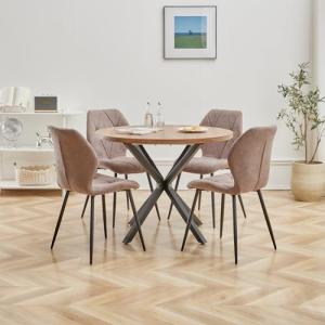 DEYARNA HOME Juego de Mesa de Comedor Redonda de 100 cm con…